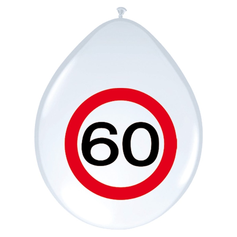 8 traffic sign 60 balloons 30cm