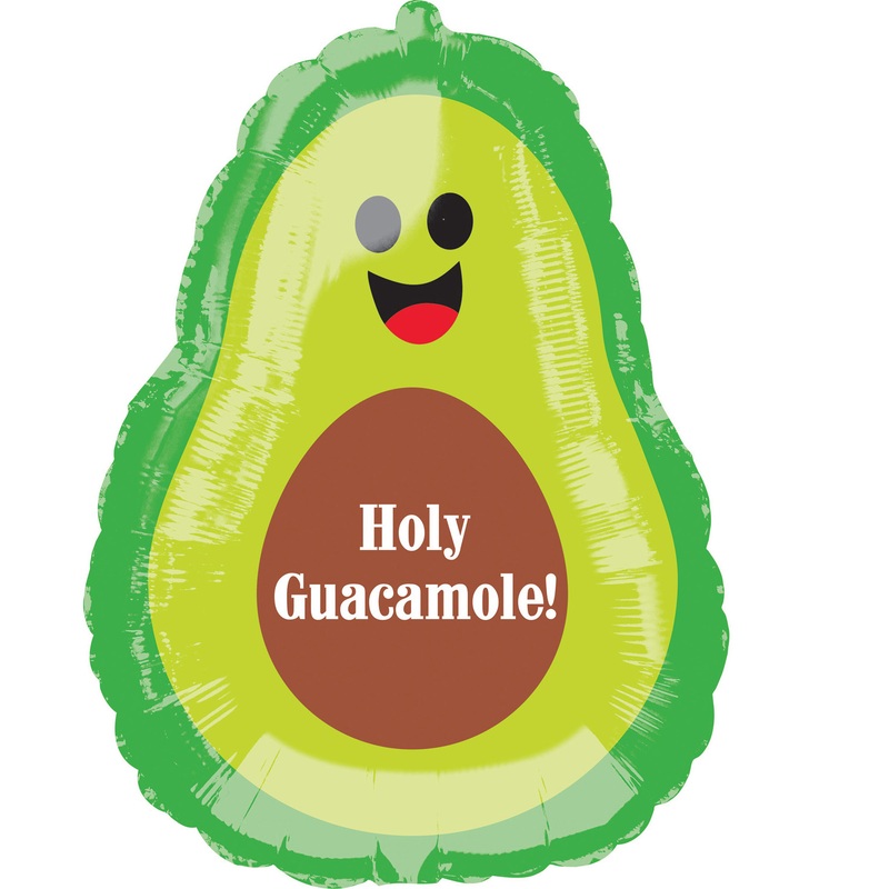 Avocado foil balloon Holy Guacamole 48 x 68cm