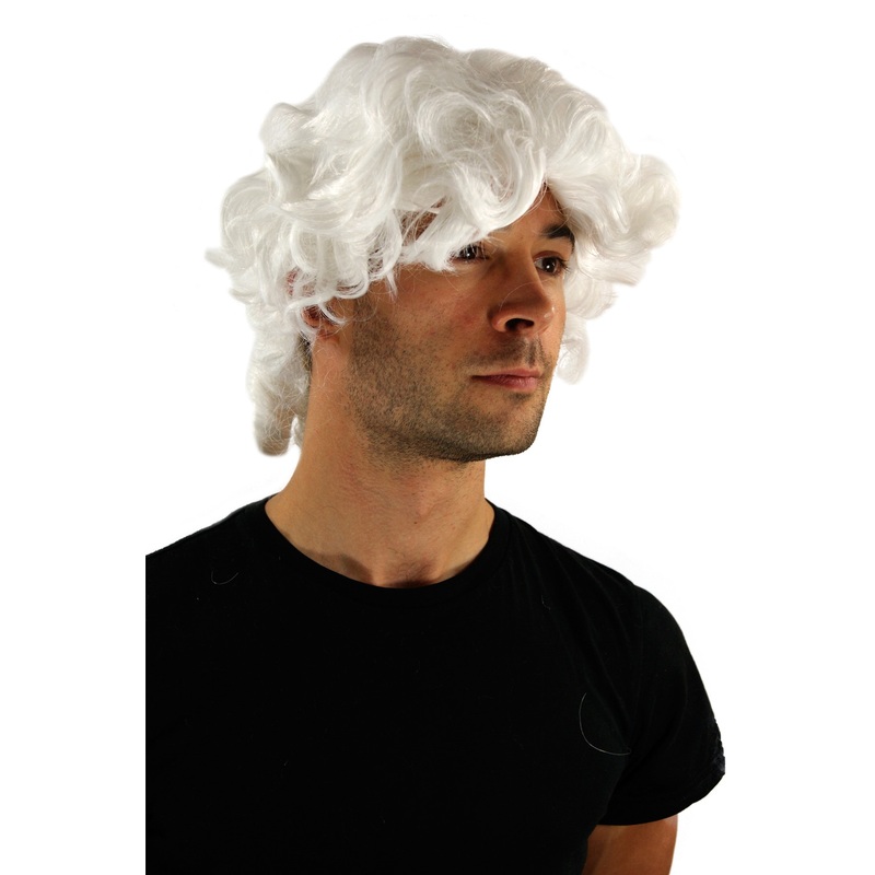 Party wig men women white baroque Lord Judge prince duke aristocrat pirate PW0173-P60