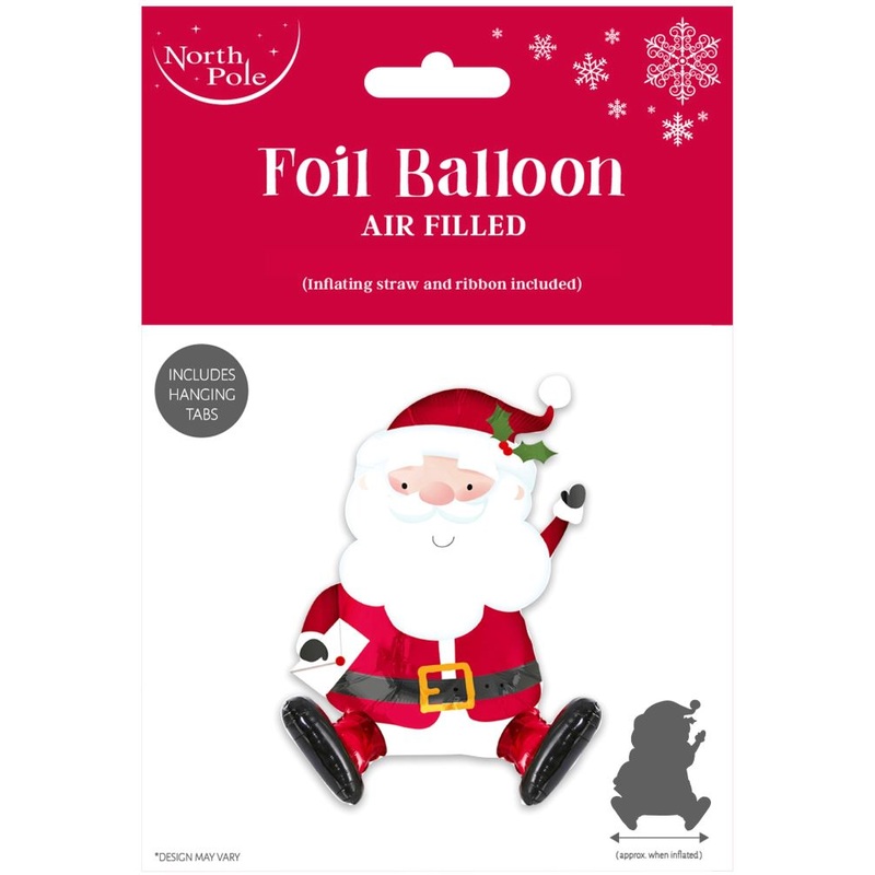 Sitting Santa Claus foil balloon 48cm