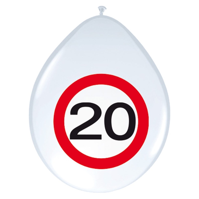 8 traffic sign 20 balloons 30cm