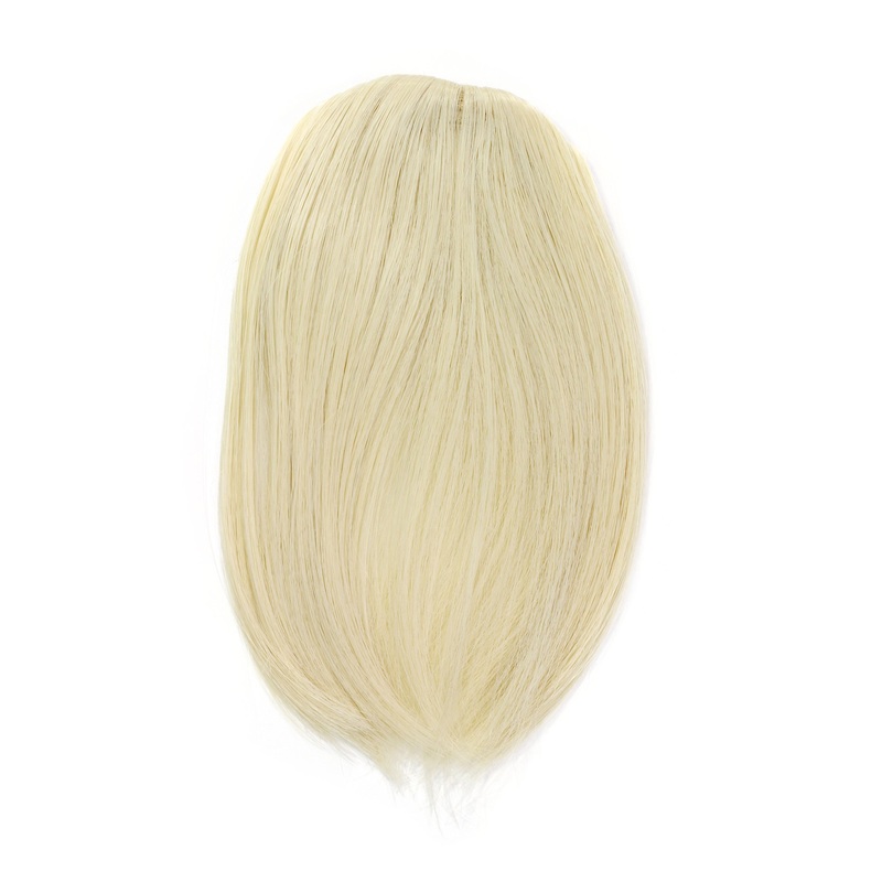 Hair Piece Clip in Bangs Fringe synthetic fiber bright blonde YZF-1088HT-613