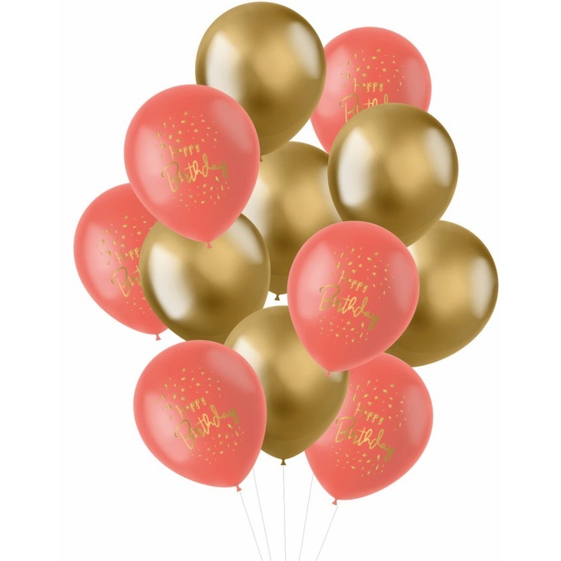 12 Golden Dusk latex balloons