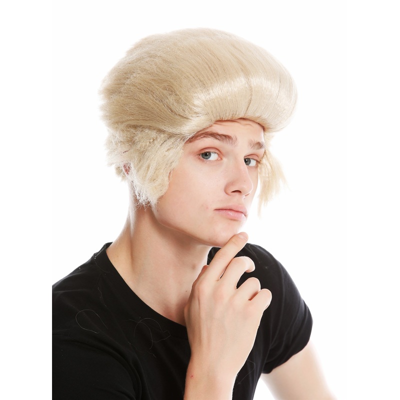 Wig men Halloween carnival Rockabilly quiff Mod 60’s blond light blonde LM-706