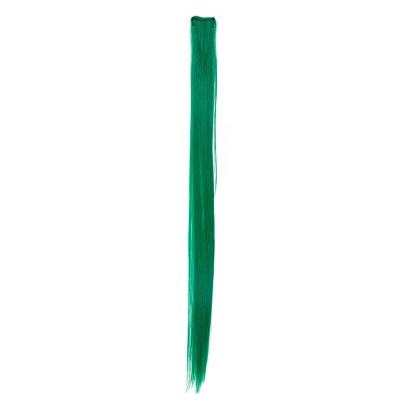 1 Clip Clip-In Strand Hair Extension Straight Neon Green FKJ-1-T2608