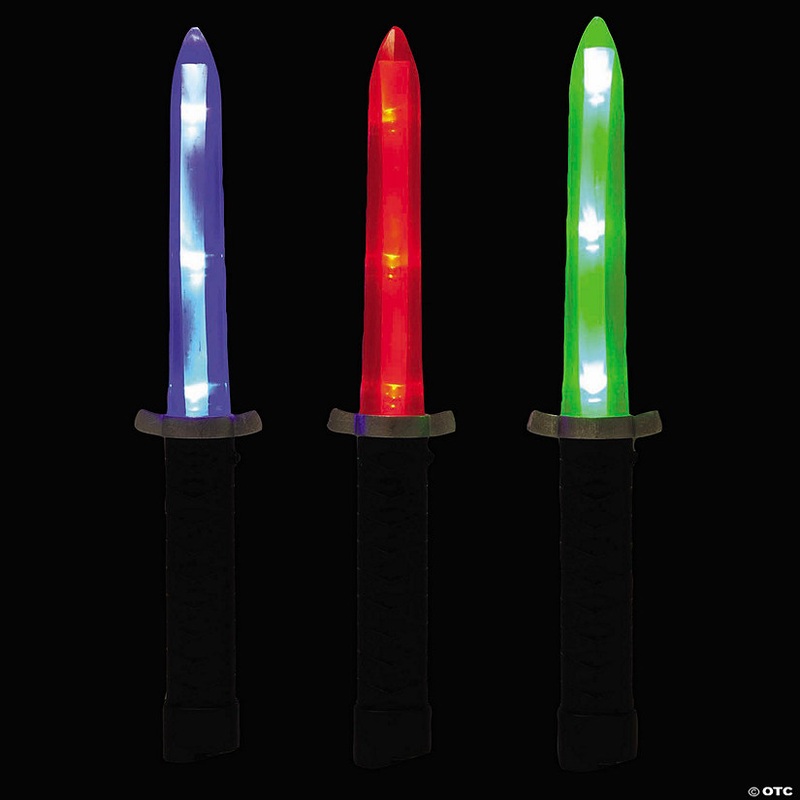 12 Red Light-Up Ninja Dagger with Sound Costume Accessory
