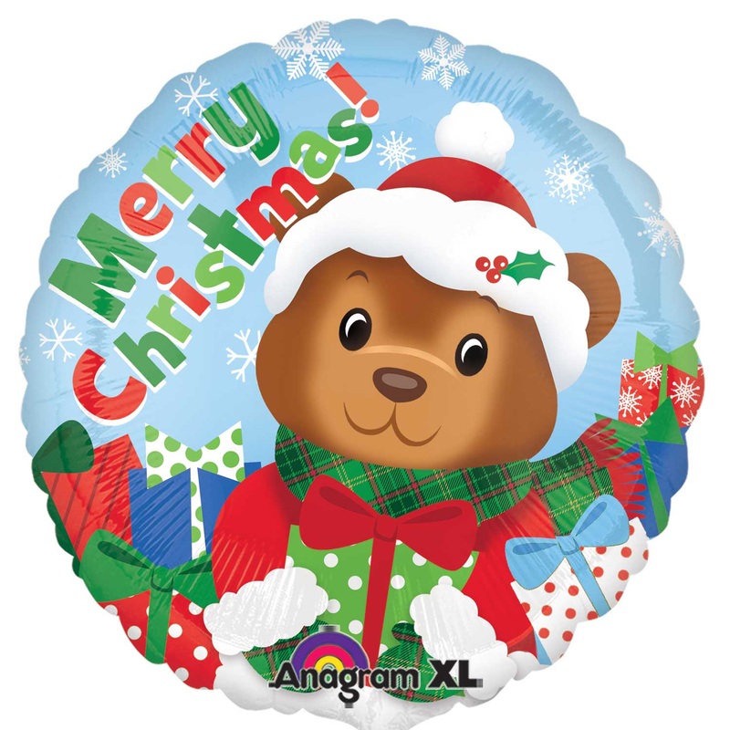 Christmas bear foil balloon 43cm