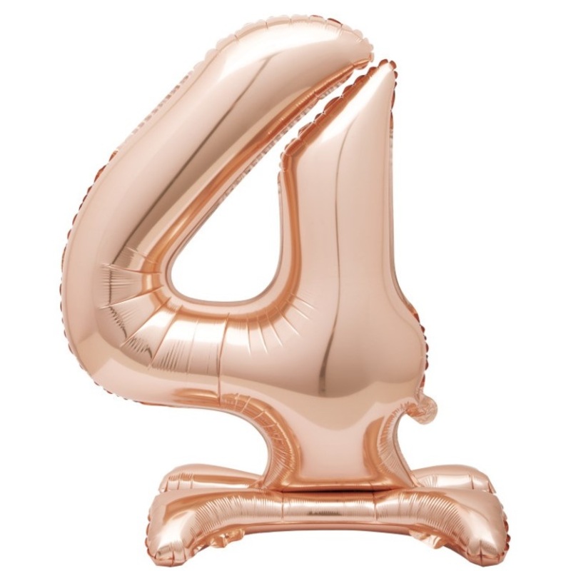 Number 4 standing balloon rose gold 76cm