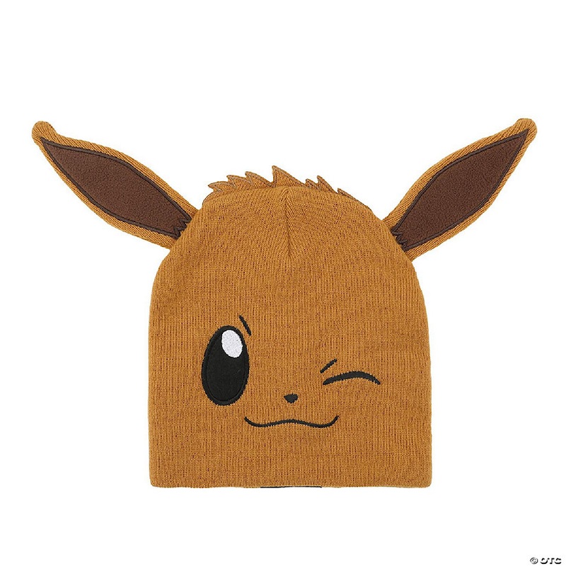 Pokmon Eevee Big Face Brown Cuffless Beanie