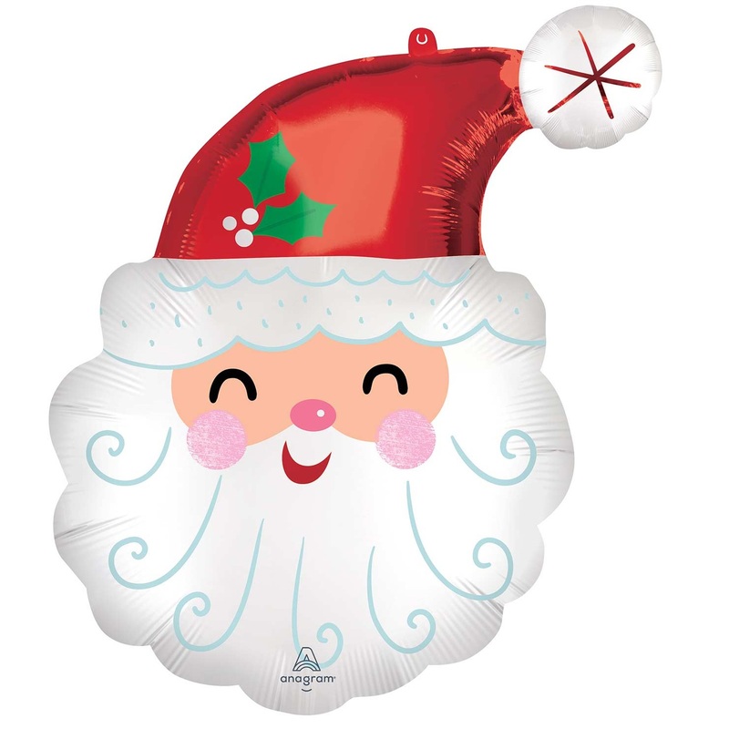 Smiling Santa foil balloon 68cm