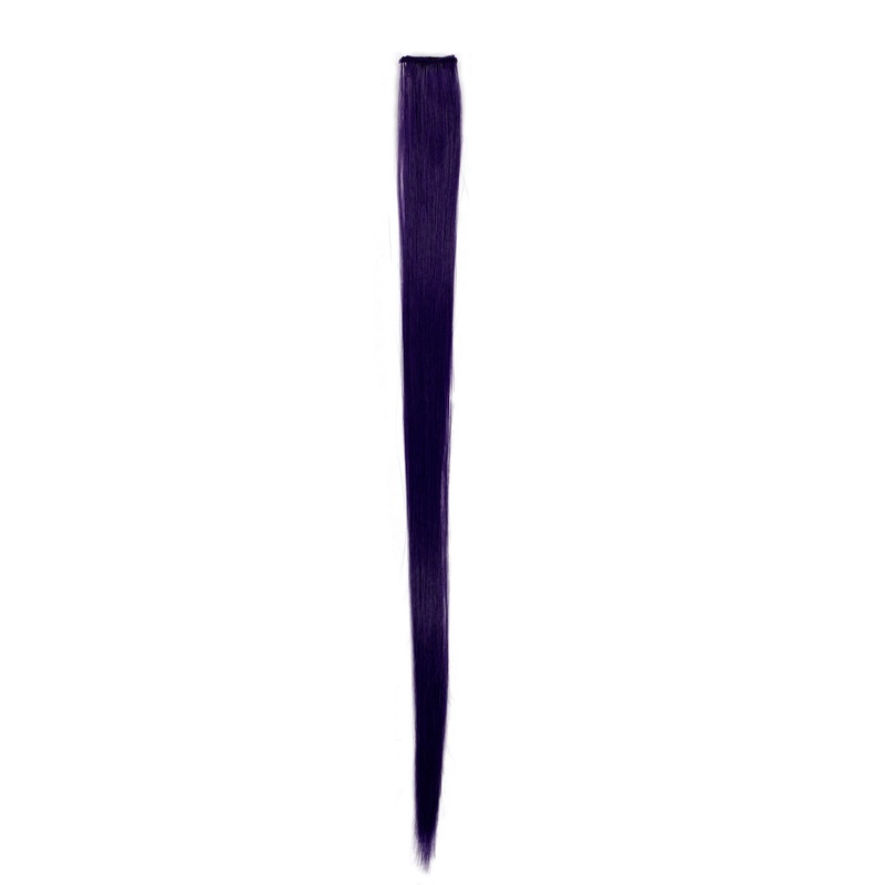 1 Clip Clip-In Strand Hair Extension Straight Dark Purple FKJ-1-T2404