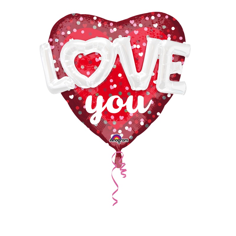 3D love greeting foil balloon 91cm