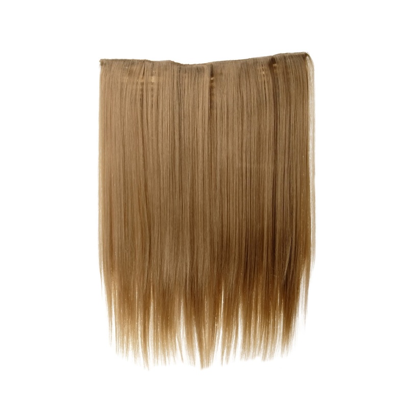 Hairpiece Hair Extension 5 Clips Straight Blonde Copper Blonde L30173-25