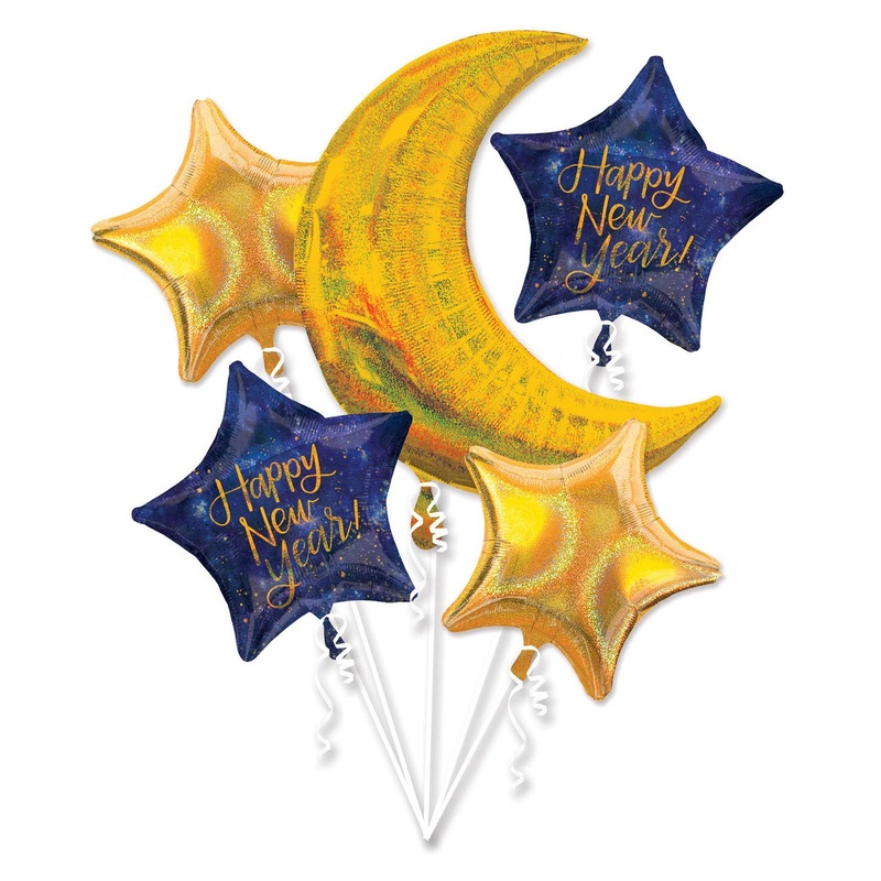 Shining New Year balloon bouquet