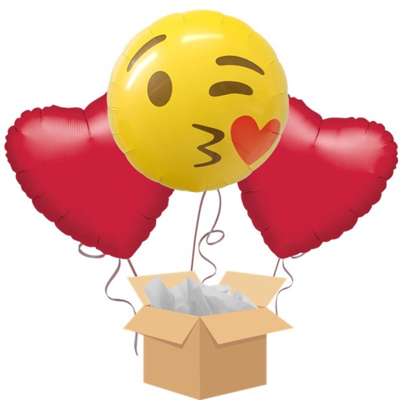 Sweet Kisses Emoji Balloon Bouquet