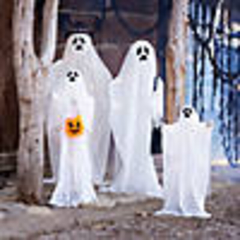 62 3/4 Light-Up Standing Ghost Family Halloween Decorations