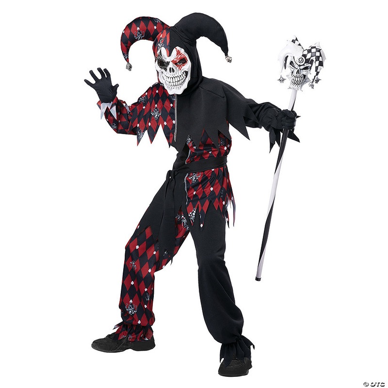 Boy’s Sinister Jester Costume|LARGE