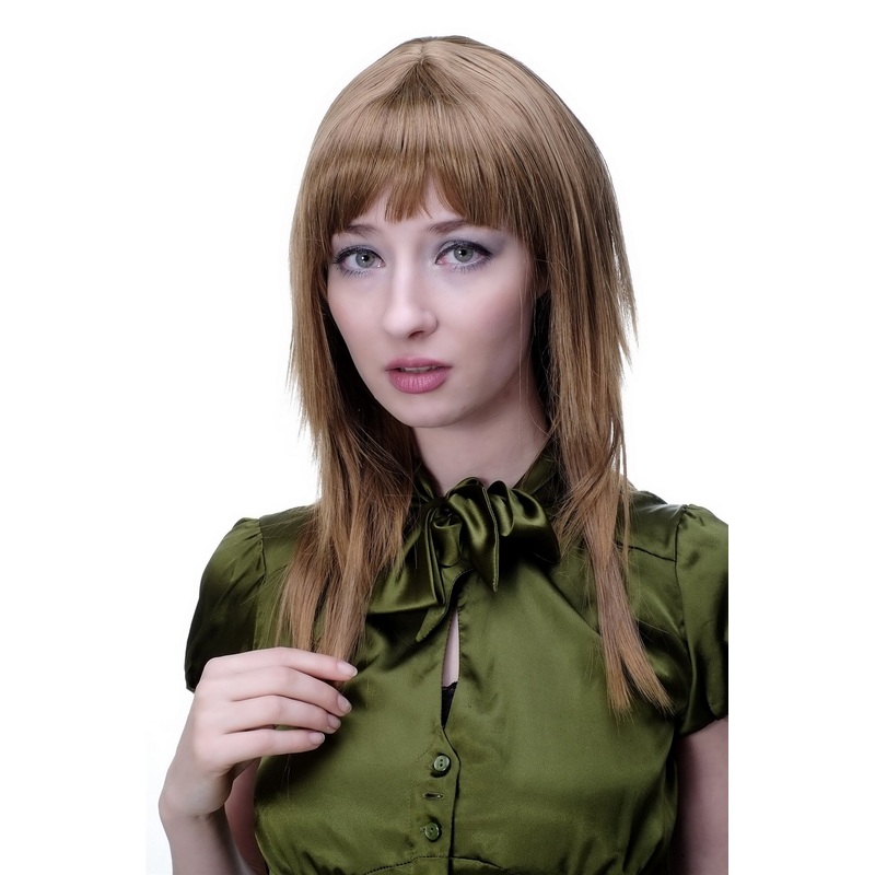 CUTE & COY red blonde reddish Lady  WIG bangs fringe LONG (9214 Colour 14T27)