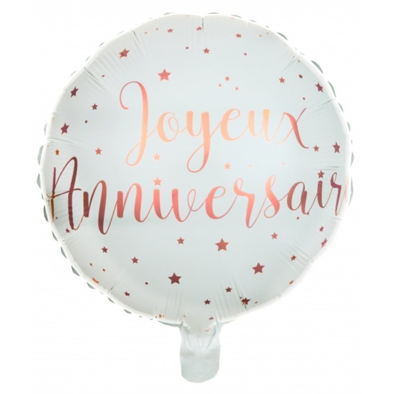 Joyeux Anniversaire balloon rose gold 45cm