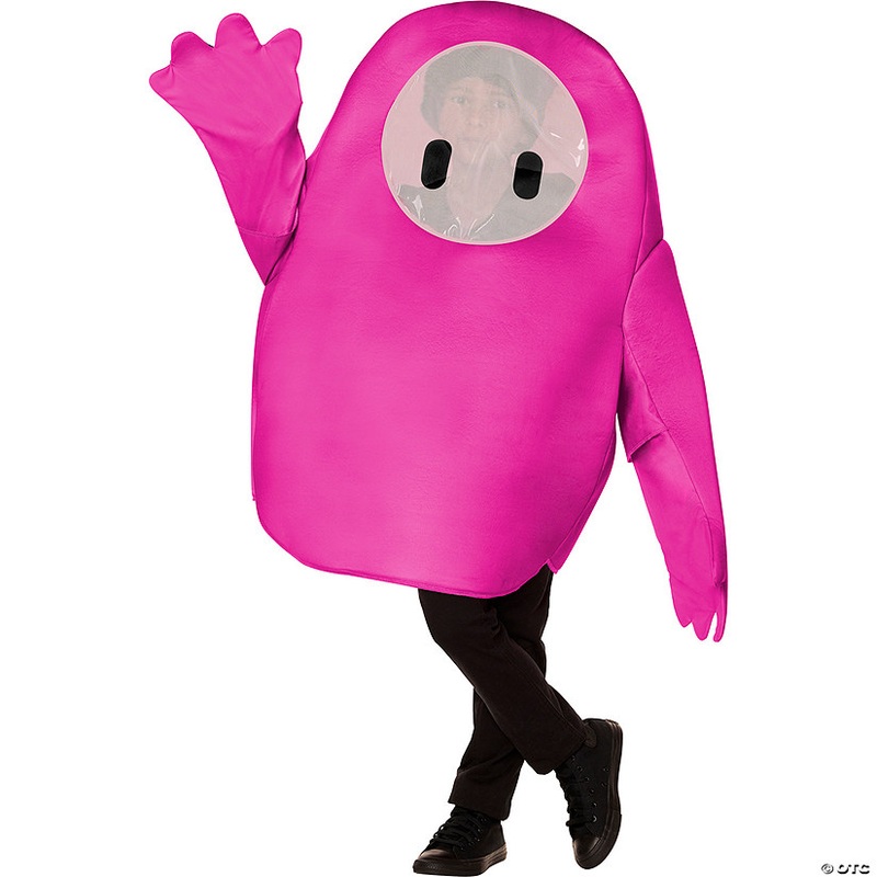 Kids Fall Guys Pink Polyester Tunic Pink Costume – Fits up to Size 14