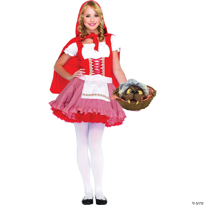 Teen Girls Lil Miss Red Riding Hood Costume Medium Large 12-14