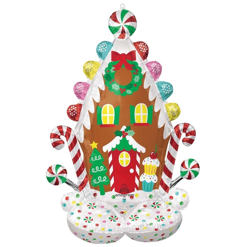 AirLoonz gingerbread house standing balloon 1.29m