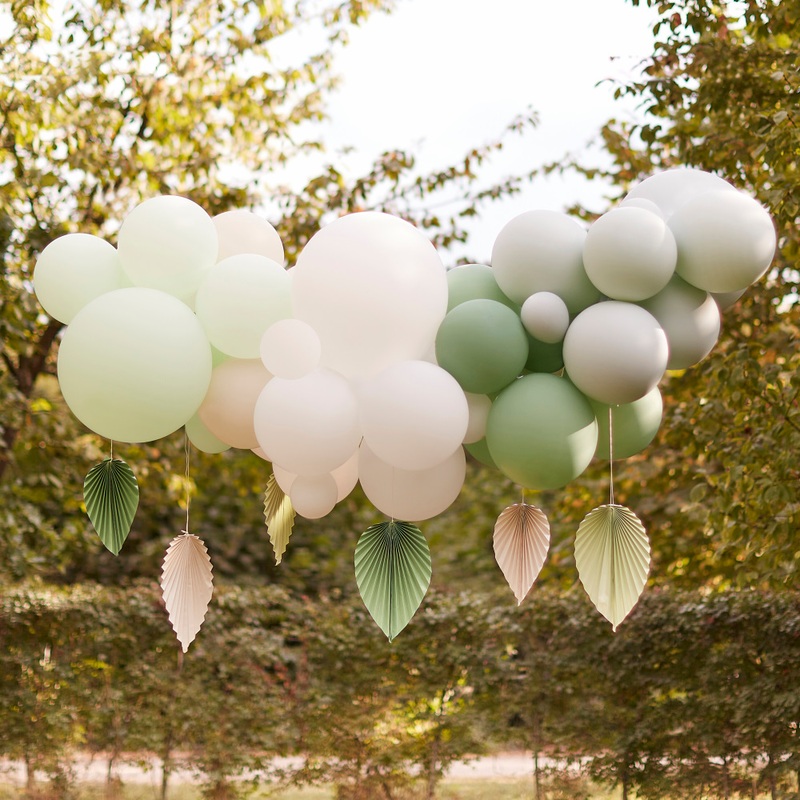 Balloon garland palm leaf decoration set