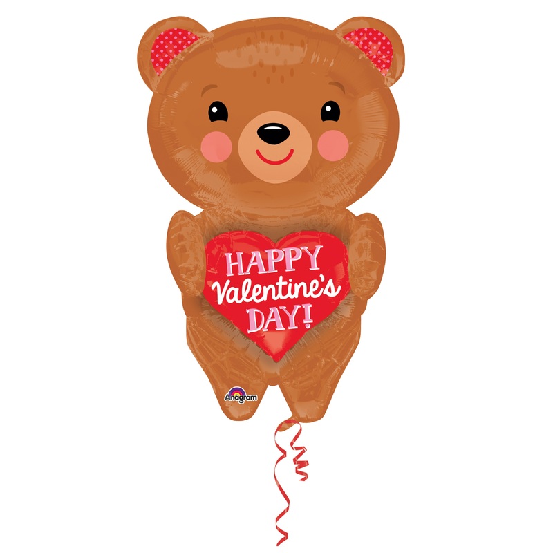 Foil balloon Valentine’s Day bear 48 x 71cm