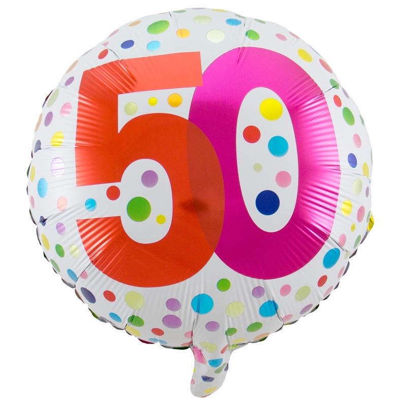 Splendid 50th Birthday foil balloon 45cm