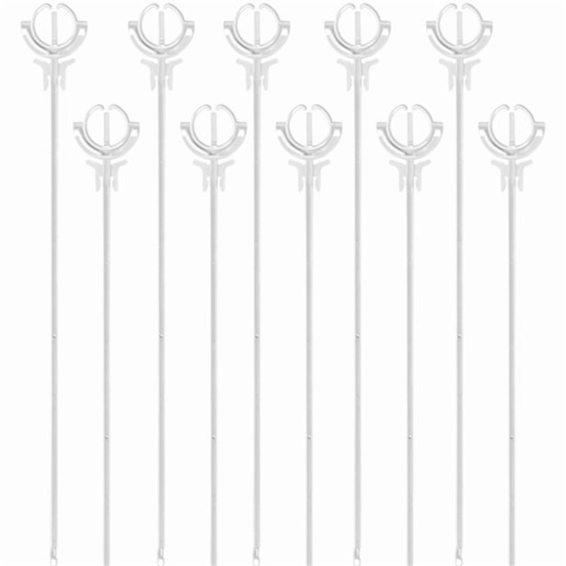100 white balloon sticks party people