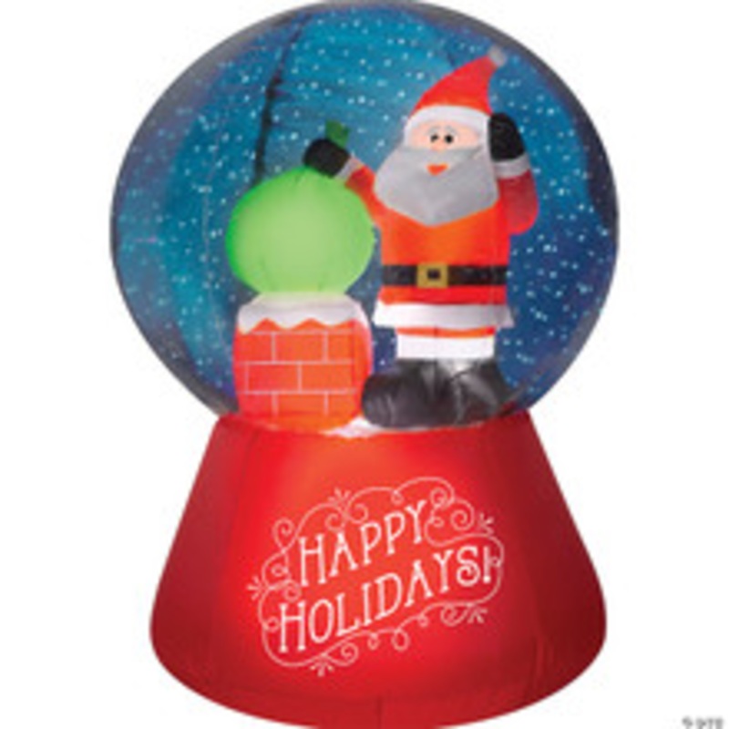 66 Blow Up Inflatable Santa Snow Globe Outdoor Yard Decoration
