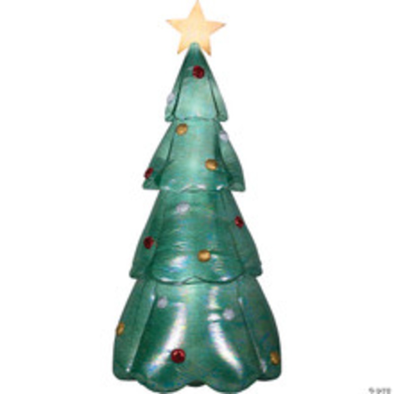 Blow Up Inflatable Mixed Media Green Christmas Outdoor Yard Decoration
