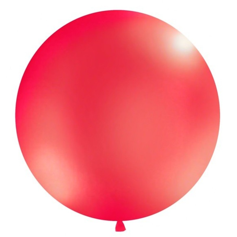 XXL metallic balloon party giant red 1m