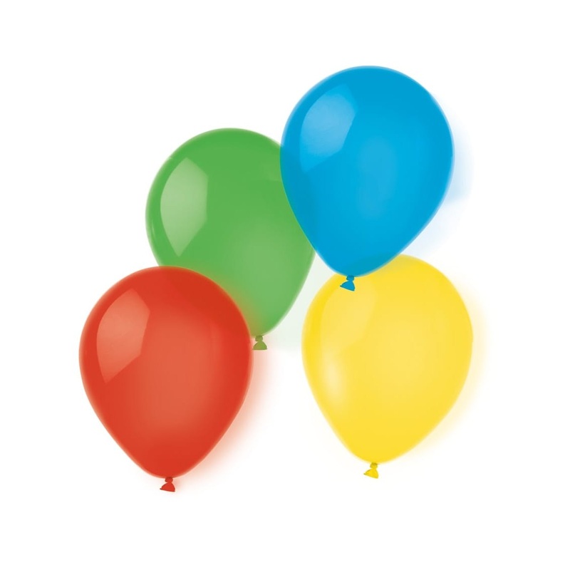 20 Latex Balloons 4-Colours 20cm