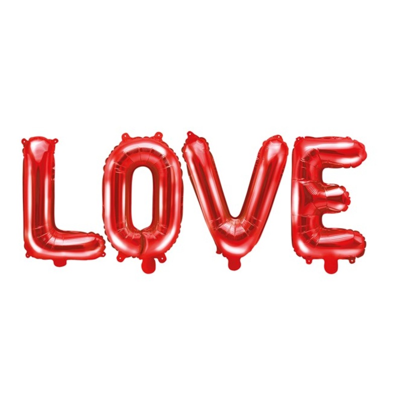 Foil balloon Love red 1.4mx 35cm