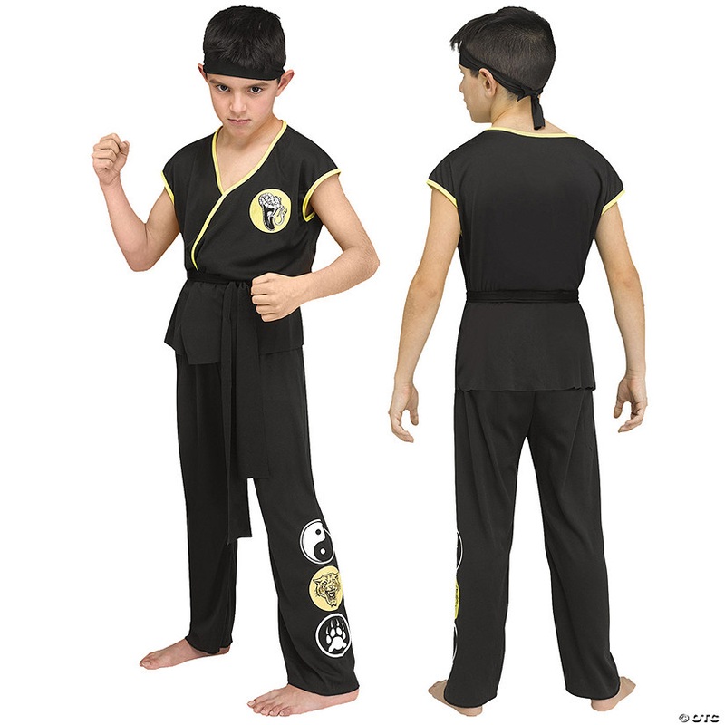 Kids Black Karate Gi Costume|LARGE|MEDIUM|SMALL