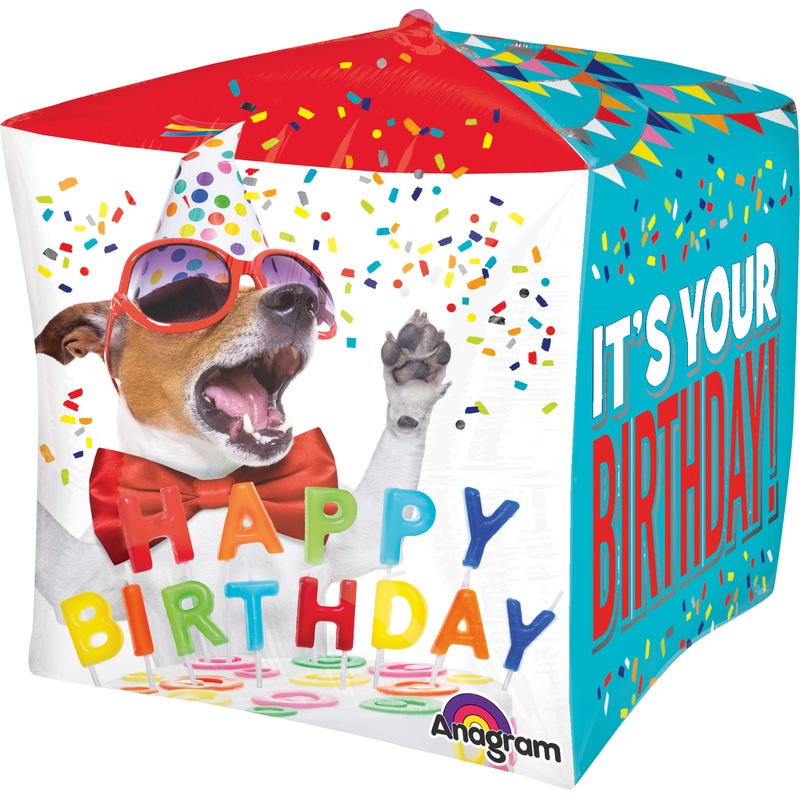 Party dog Cubez balloon 38cm