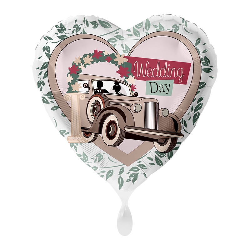 Wedding Day Heart Foil Balloon 43cm
