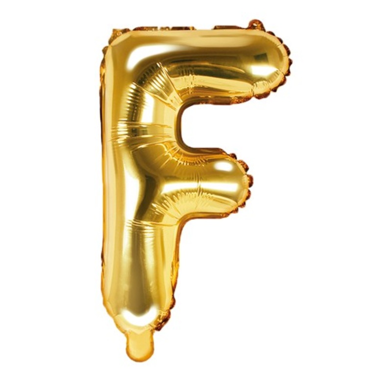 Foil balloon F gold 35cm