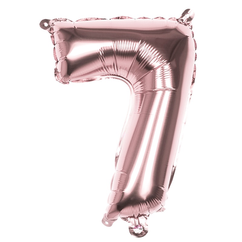 Rose gold number 7 foil balloon 36cm