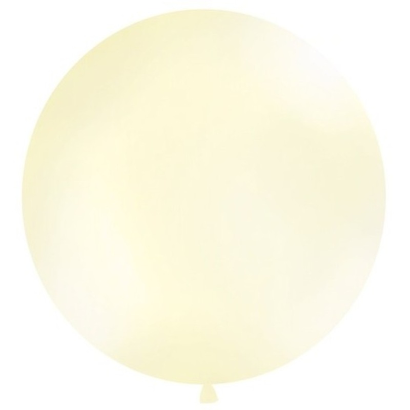 XXL metallic balloon party giant cream 1m