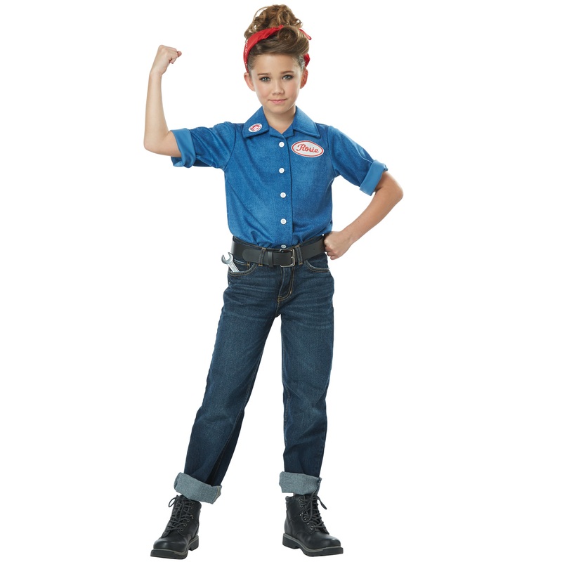 1940’s Rosie the Riveter Child Costume Medium