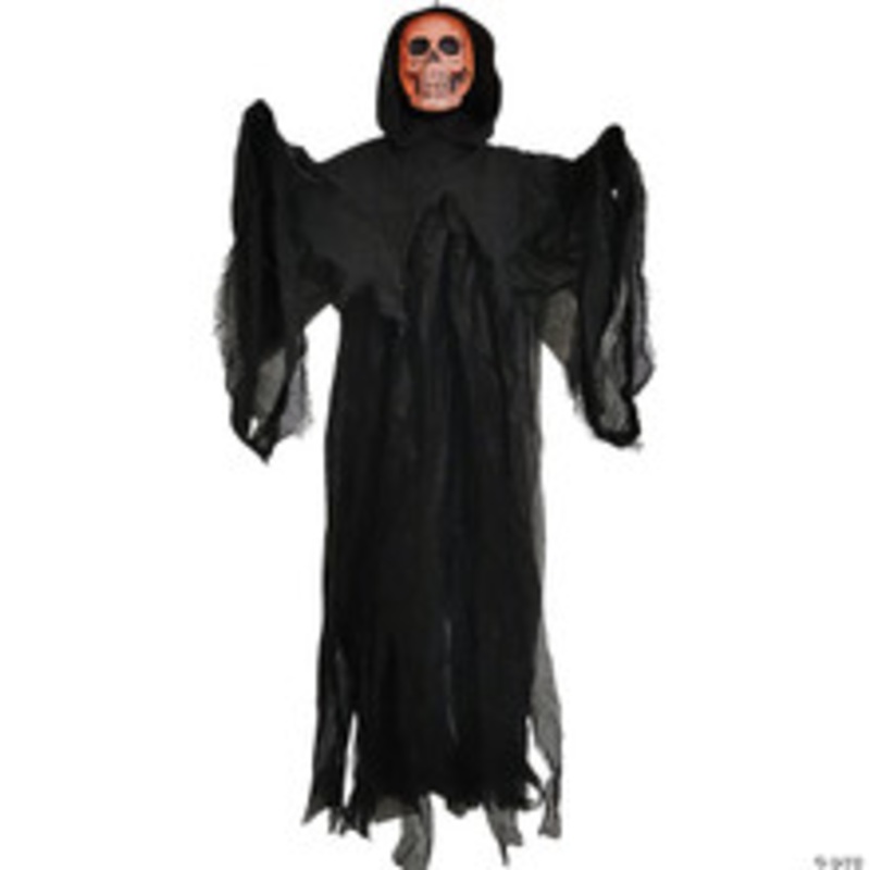 4′ Skull Reaper Gray Light-Up