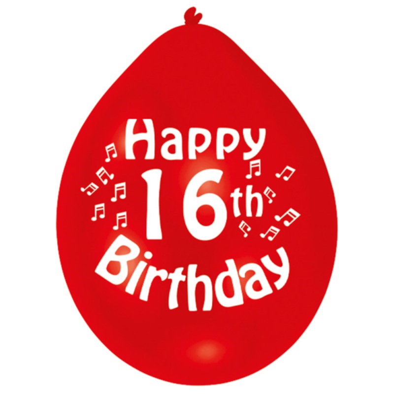 6 Happy 16th Birthday Balloons