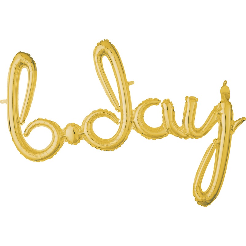 Golden B-Day lettering 93 x 68cm