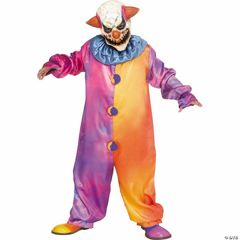 Kids Tie-Die Clown Jumpsuit Costume