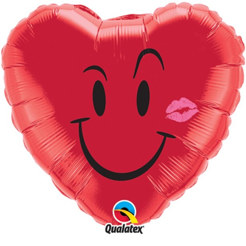 Valentine’s Day Emoji Heart Balloon 45cm