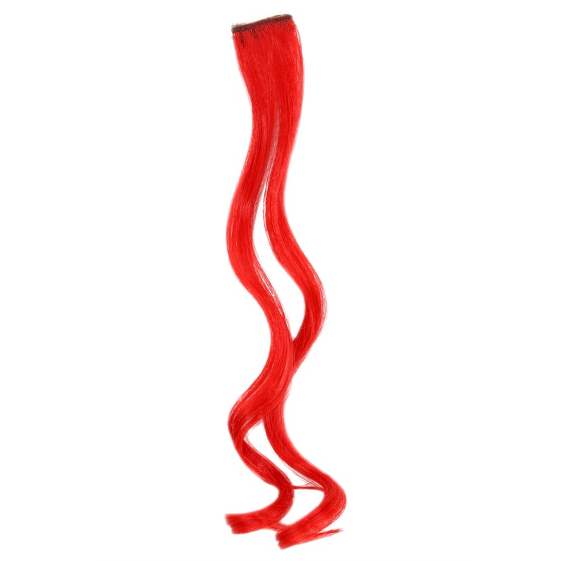 1 Clip-In Extension Strand wavy Red Bright Red YZF-P1C18-113