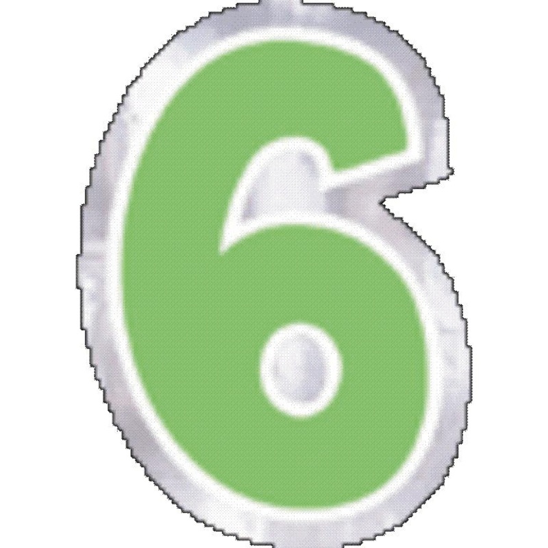 48 balloon stickers number 6