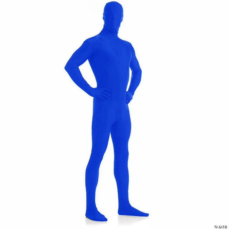 AltSkin Full Body Stretch Fabric Zentai Suit Costume – Blue (Kid Large)